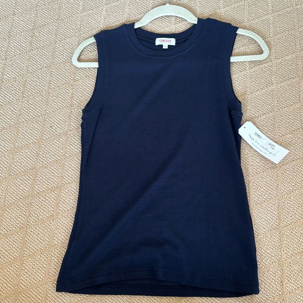 Goldie Ribbed Sleeveless Tee